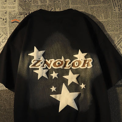 ZNQLOR Star Design T-Shirt