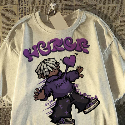 Purple Cartoon Character T-Shirt