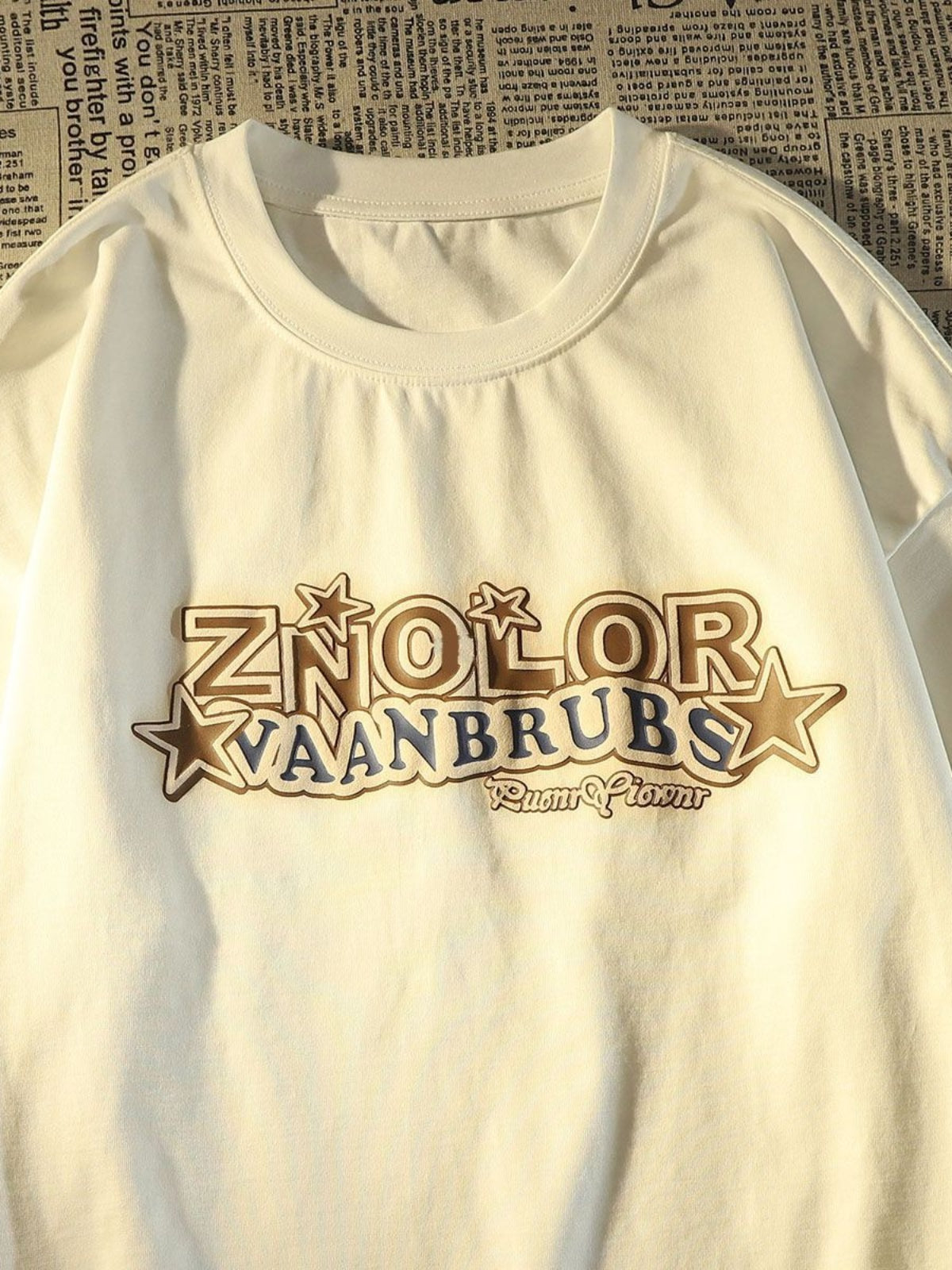 ZNQLOR Star Design T-Shirt