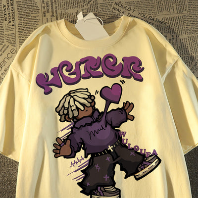 Purple Cartoon Character T-Shirt